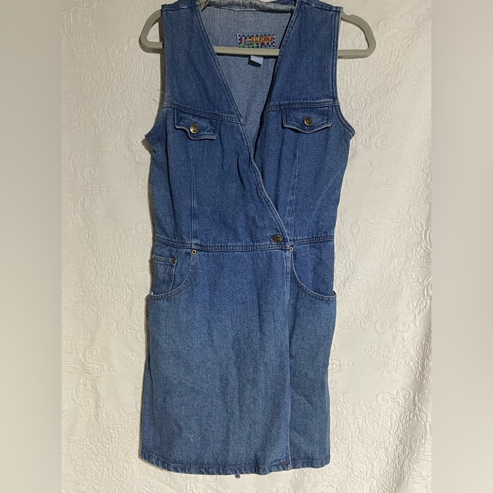 Vintage Kalifornia 80's/90's Jean Dress Juniors Size 9/10
